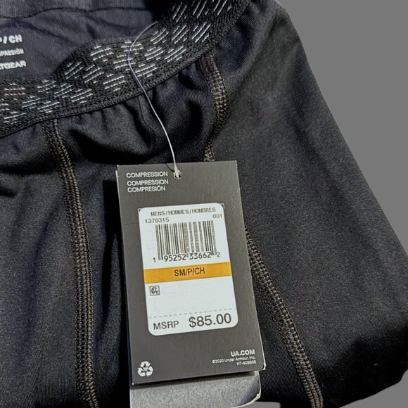 Under Armour UA RUSH SmartForm Men's Leggings Black Small NWT 1370315-001 - Picture 8 of 10